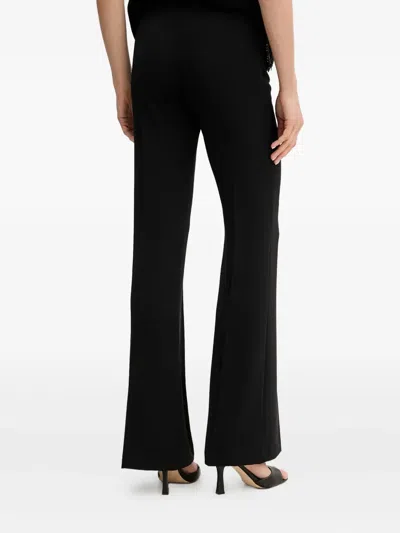 Twinset Logo-plaque Trousers In Black