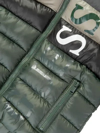 Guess Hooded Puffer Jacket In Green