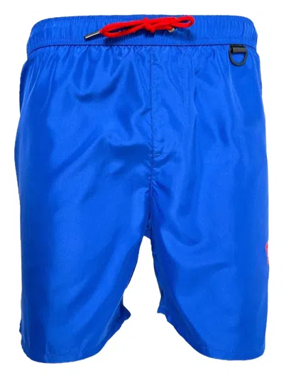 Iceberg Logo-patch Swim Shorts In Blue