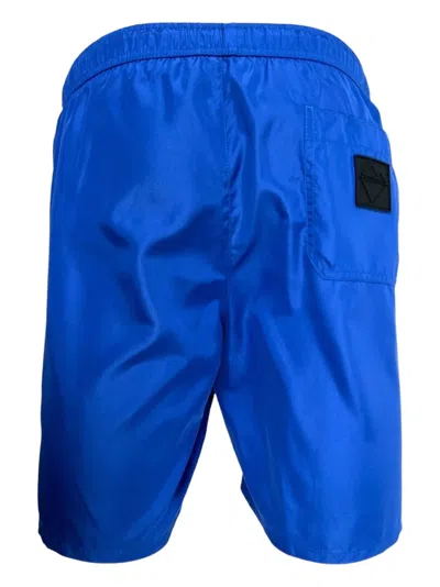 Iceberg Logo-patch Swim Shorts In Blue