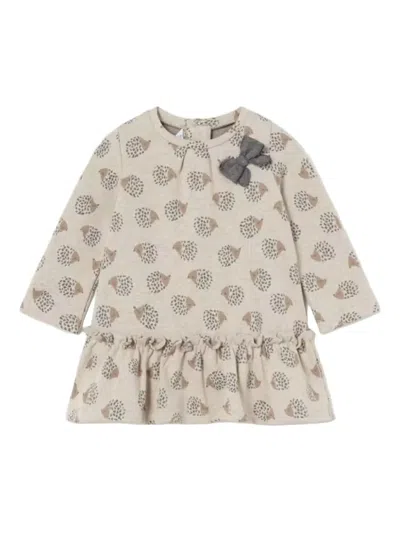 Mayoral Baby Jacquard Dress In Neutral