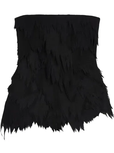 Gloria Coelho Tulle Top In Black
