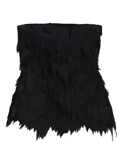 Gloria Coelho Tulle Top In Black