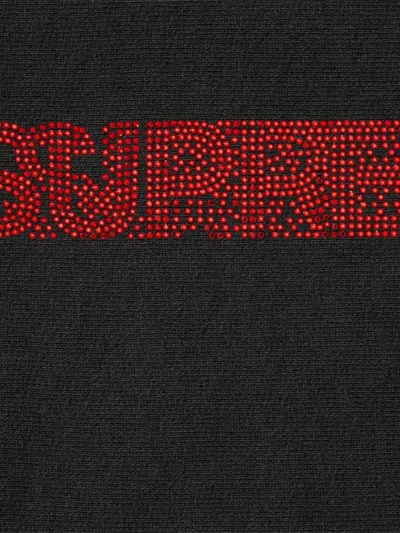 Supreme X Swarovski Motion-logo Hoodie In Black