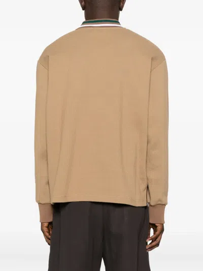 Kolor Logo-embroidered Polo Shirt In Brown