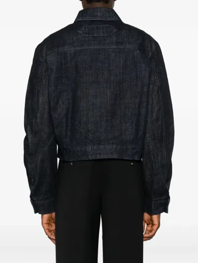 Jacquemus Logo-print Denim Jacket In Black