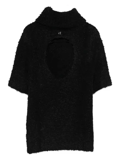 镂空短袖针织上衣