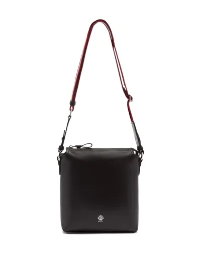 Bally Crest Leather Crossbody Bag In Brown