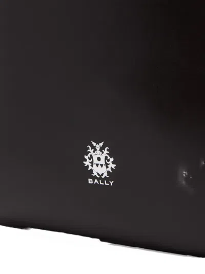 Bally Crest Leather Crossbody Bag In Brown