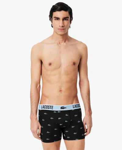 Lacoste Men's 3-pack Microfiber Trunks - 3xl In Multi