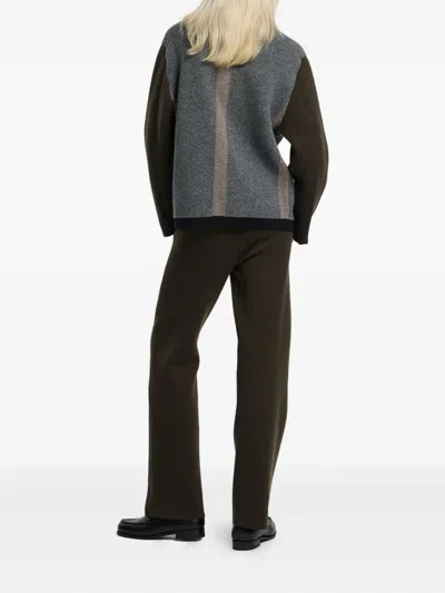 Barrie Colour-block Buttoned Jacket In Gray