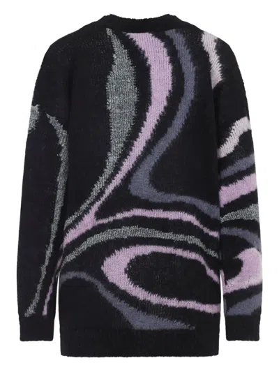 Pucci Embroidered Mohair Blend Oversize Cardigan In Multi