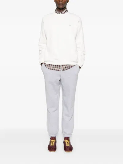 Lacoste Logo-patch Sweatshirt In White