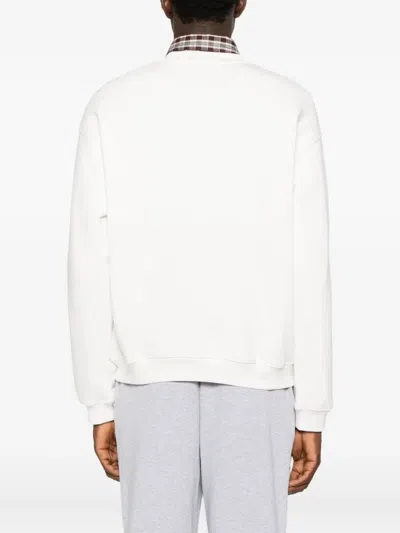 Lacoste Logo-patch Sweatshirt In White