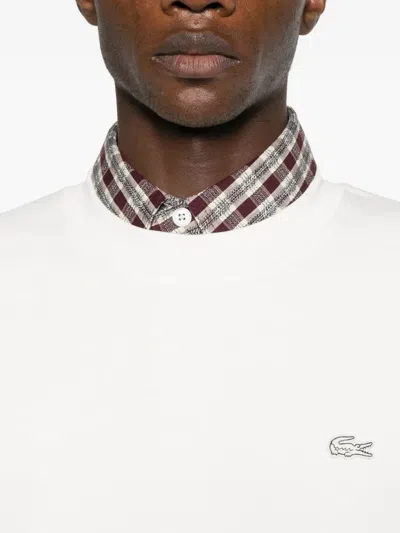 Lacoste Logo-patch Sweatshirt In White