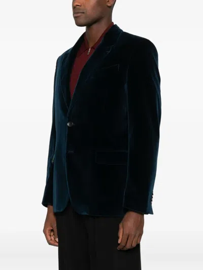 Etro Single-breasted Blazer In Blue