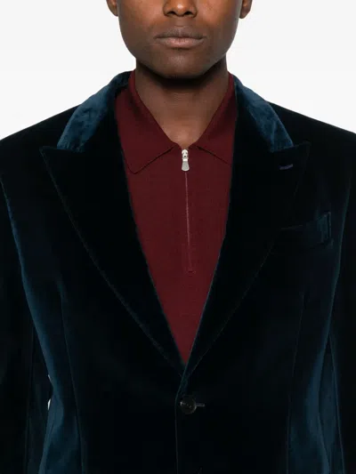 Etro Single-breasted Blazer In Blue