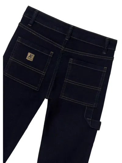 Mayoral Stitched Straight Jeans In Blue