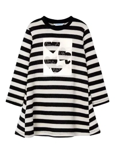 Mayoral Long-sleevee Midi Dress In Black