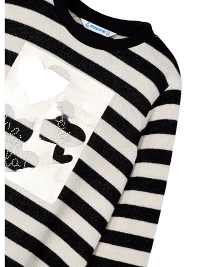 Mayoral Long-sleevee Midi Dress In Black