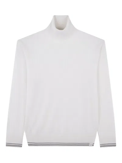Paul & Shark Wool And Cashmere Turtleneck Sweater In White