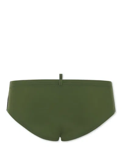 Dsquared2 Logo Swim Trunks In Green