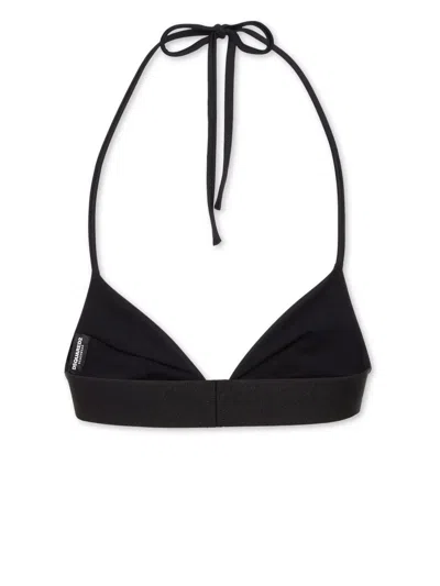 Dsquared2 Logo Bikini Top In Black