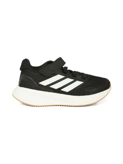 Adidas Originals Three-stripe Touch-strap Sneakers In Black