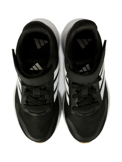 Adidas Originals Three-stripe Touch-strap Sneakers In Black