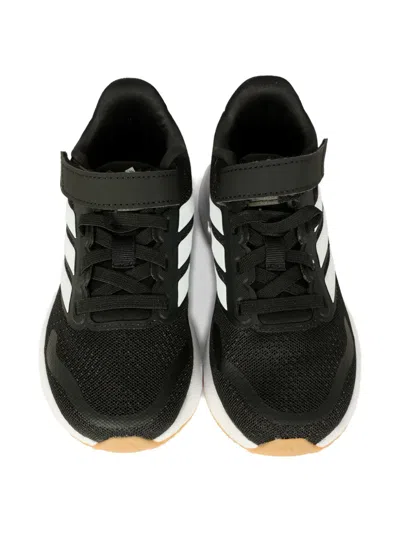 Adidas Originals Three-stripe Touch-strap Sneakers In Black