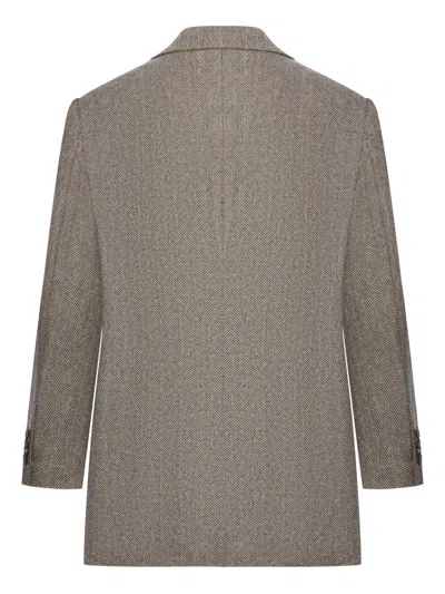 Tagliatore Tailored Wool Jacket In Brown