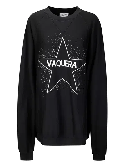 Vaquera Women Oversized Sweat Shirt Knit In Black