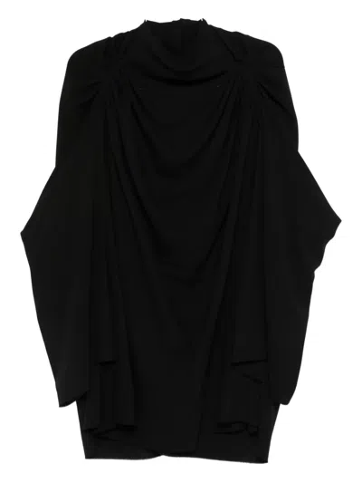 Rick Owens Draped Dress In Black
