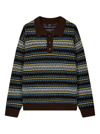 Studio Tomboy Button-fastening Sweater In Brown