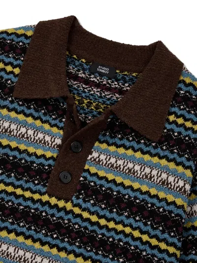 Studio Tomboy Button-fastening Sweater In Brown