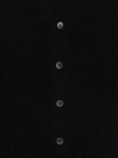 Imperial Buttoned V-neck Cardigan In Black