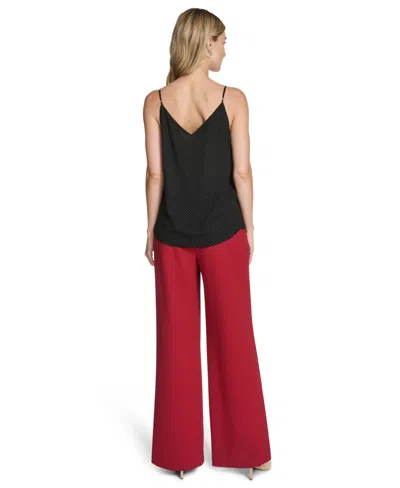 Calvin Klein Women's Metallic Dot Cami Top In Black