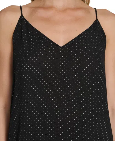 Calvin Klein Women's Metallic Dot Cami Top In Black