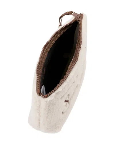 Mc2 Saint Barth "aline Teddy" Clutch Bag In Neutral