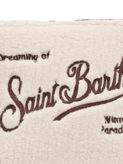 Mc2 Saint Barth "aline Teddy" Clutch Bag In Neutral