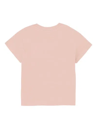 Off-white Pink T-shirt For Baby Girl With Logo In Pink
