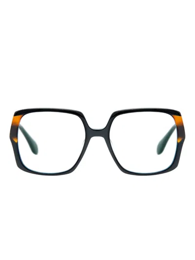 Gigi Studios Ria Geometric-frame Glasses In Brown