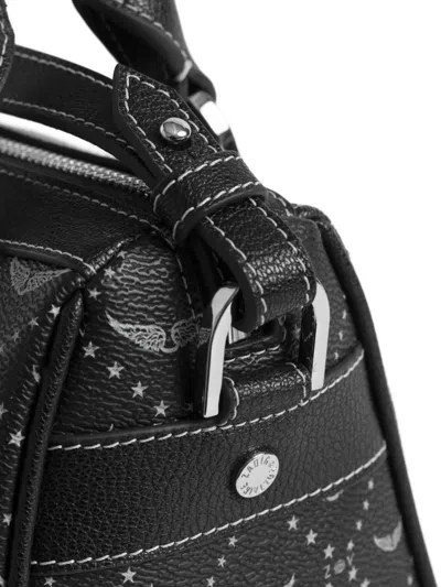 Zadig & Voltaire Monogram Xs Sunny Vibe Cross Body Bag In Black