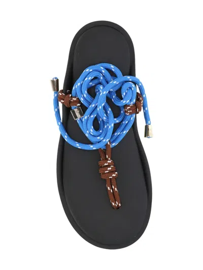 Flowze Rope Detail Sandals In Multi