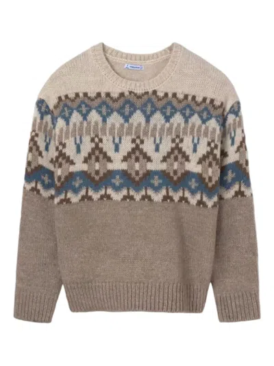 Mayoral Long-sleeve Sweater In Brown