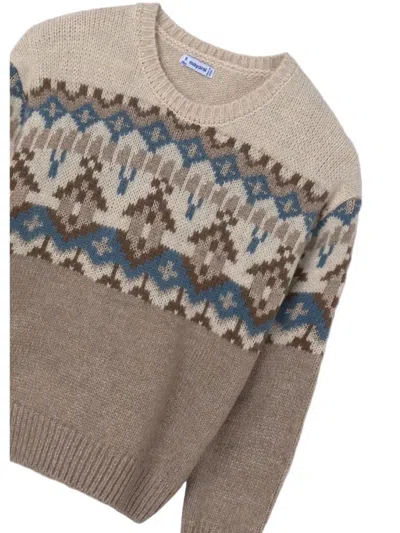 Mayoral Long-sleeve Sweater In Brown