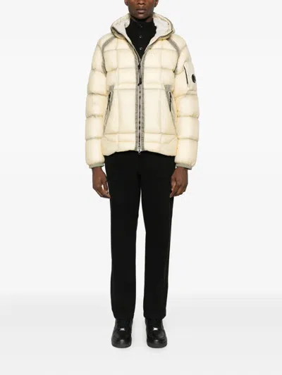 C.p. Company Dd-shell Hooded Down Medium Jacket In Neutral