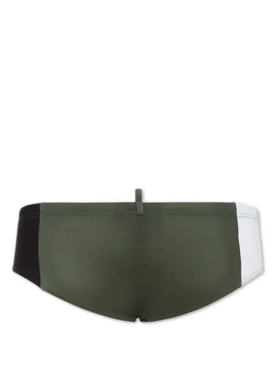Dsquared2 Logo Swim Trunks In Green