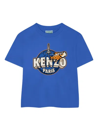 Kenzo Graphic-print T-shirt In Blue