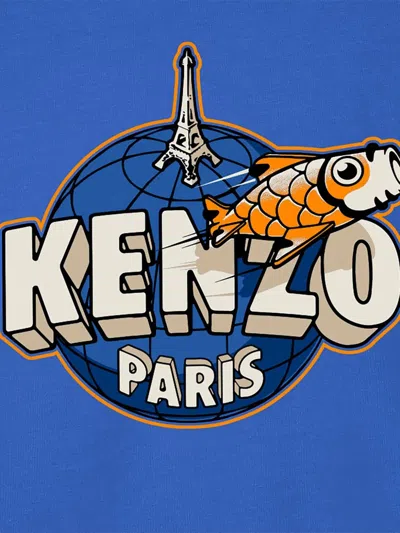 Kenzo Graphic-print T-shirt In Blue
